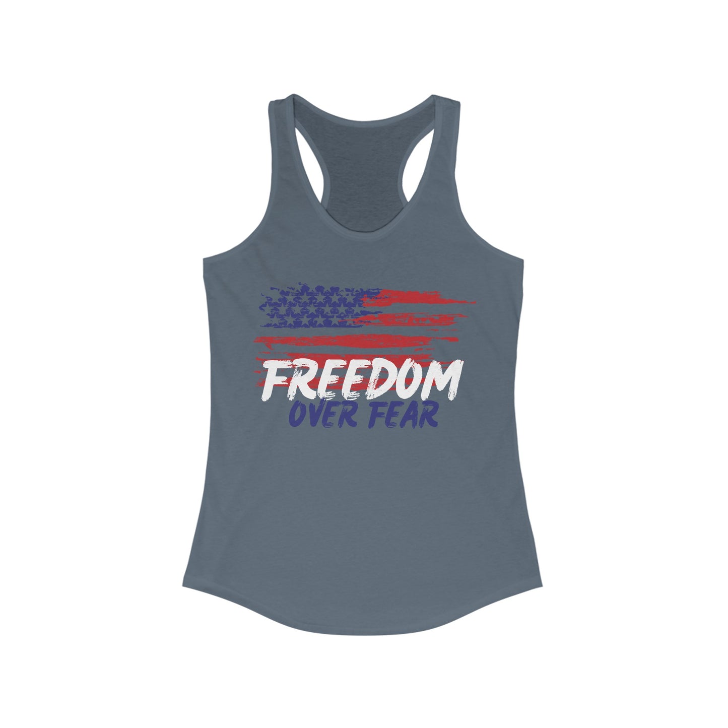 Freedom Over Fear Women's Ideal Racerback Tank