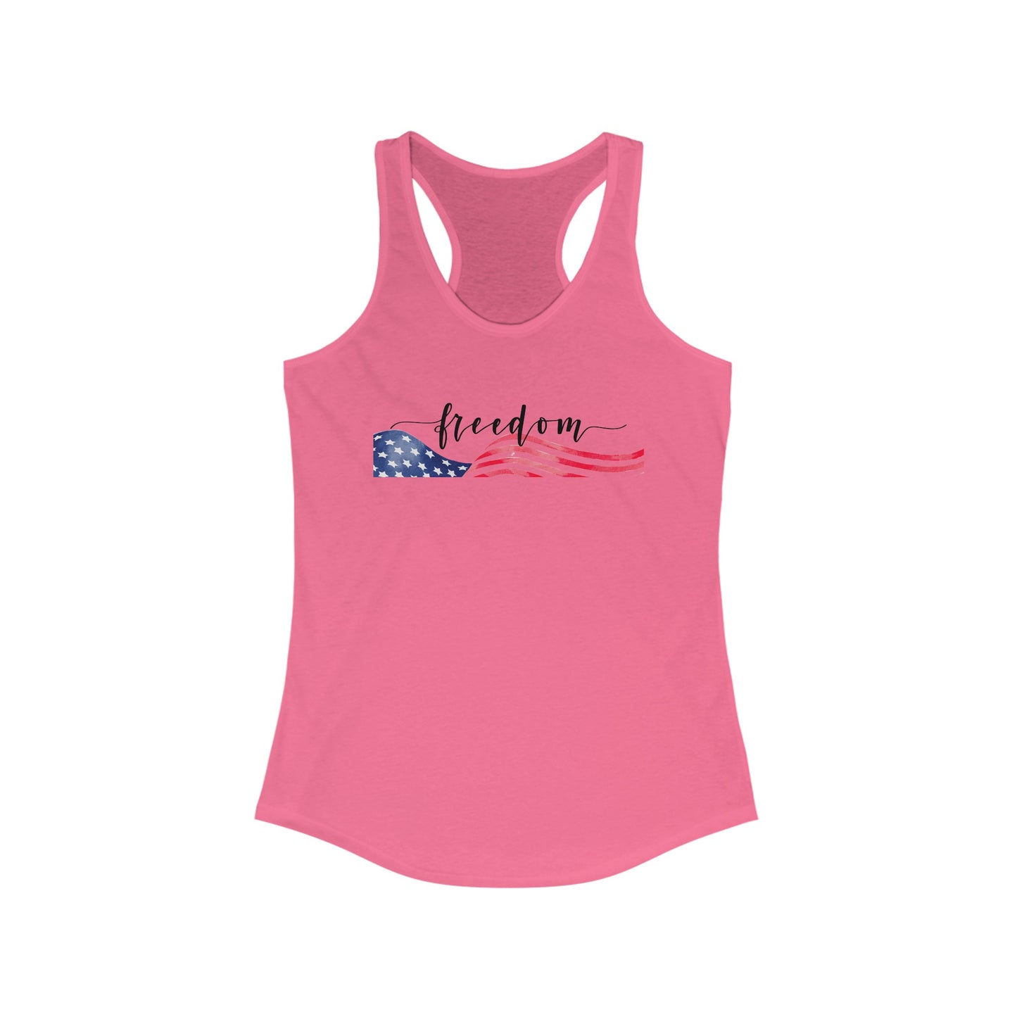 Freedom Script Women's Ideal Racerback Tank