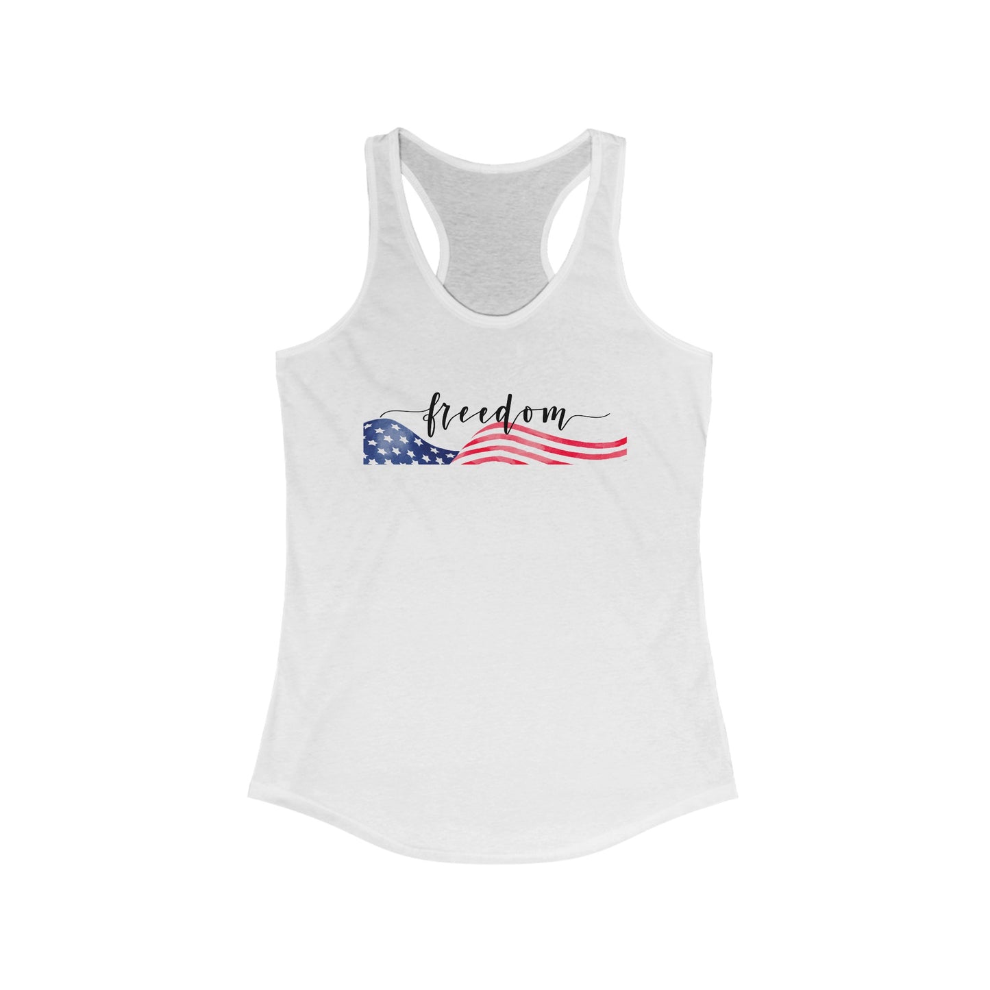 Freedom Script Women's Ideal Racerback Tank