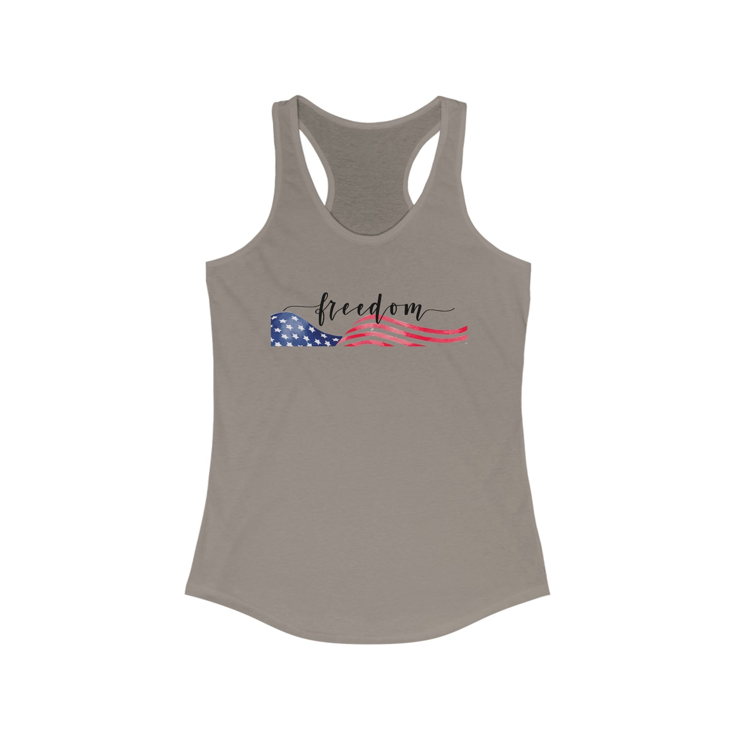 Freedom Script Women's Ideal Racerback Tank