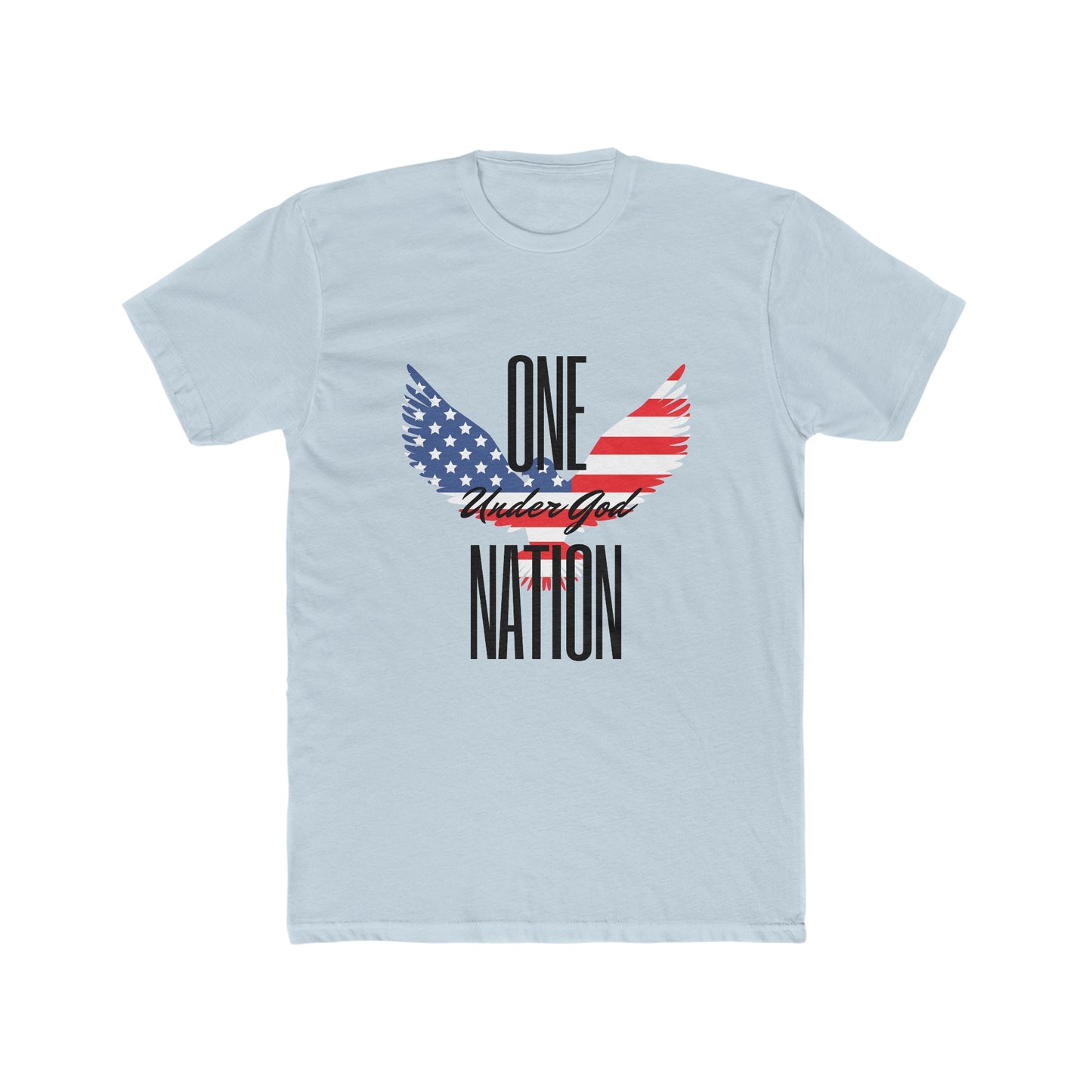 One Nation- Eagle, Cotton Crew Tee