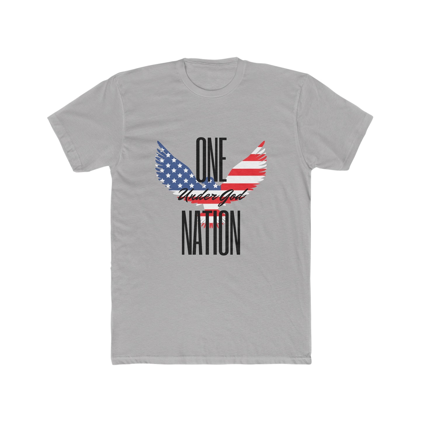 One Nation- Eagle, Cotton Crew Tee