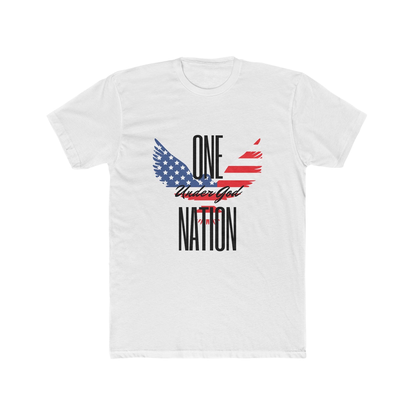 One Nation- Eagle, Cotton Crew Tee