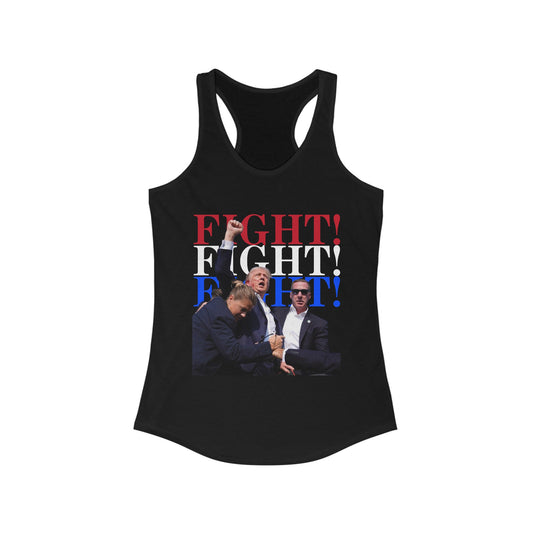 Iconic Trump Fight! Fight! Fight! Women's Ideal Racerback Tank