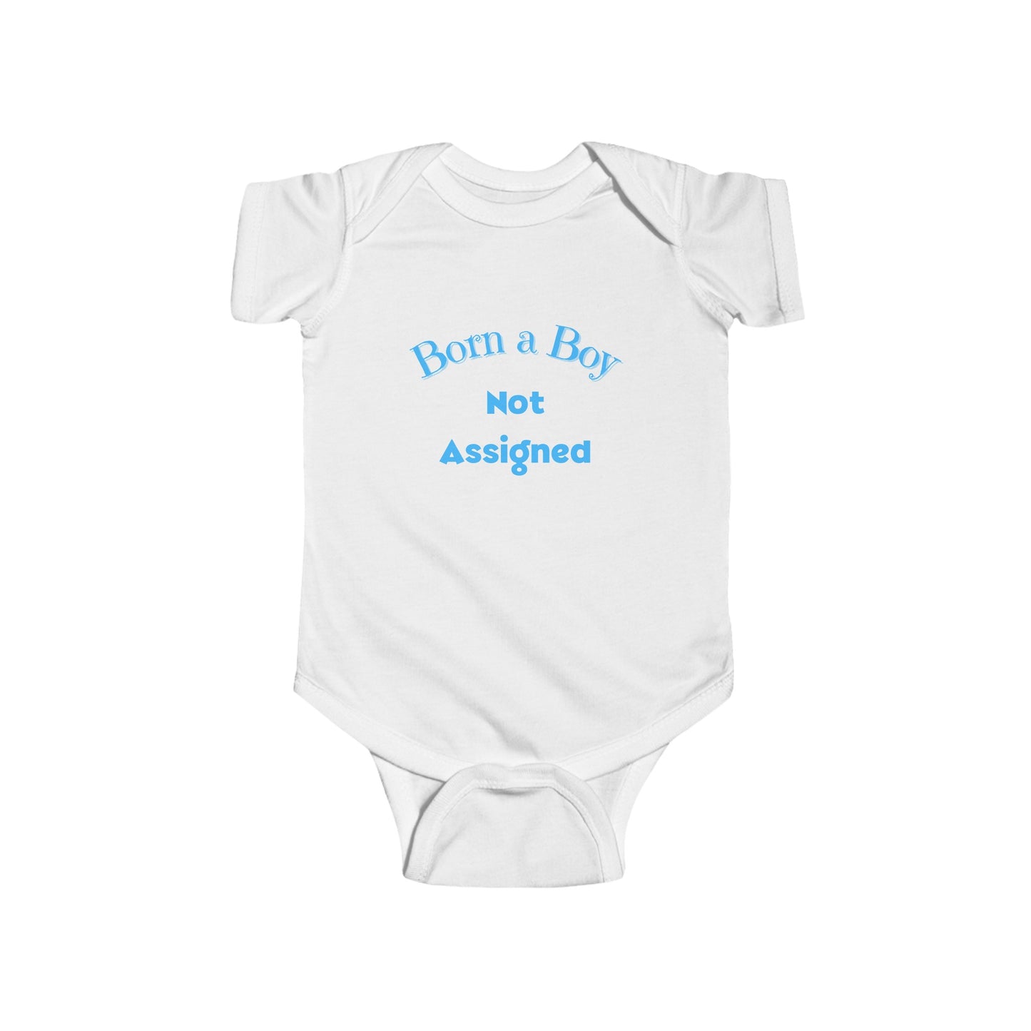 Born A Boy Infant Fine Jersey Bodysuit