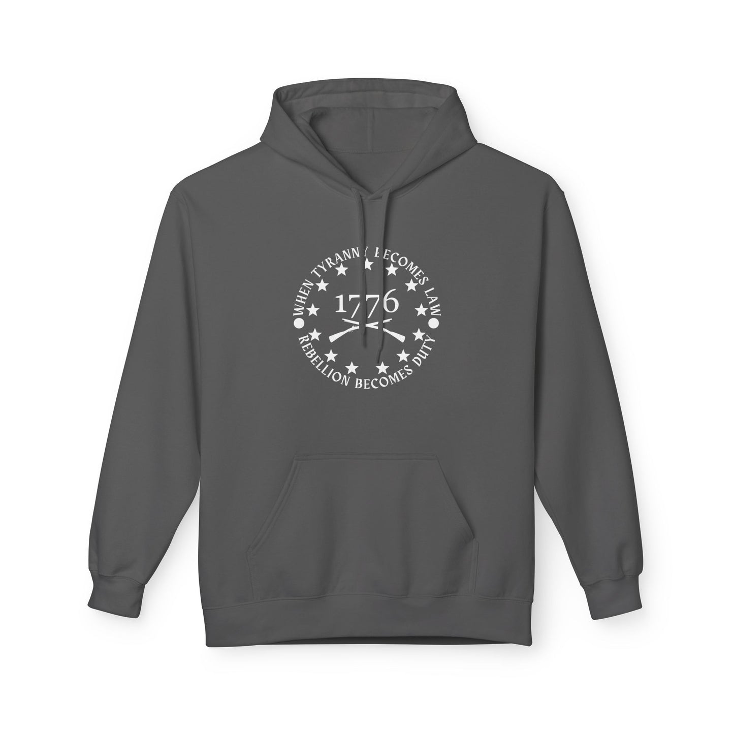 When Tyranny Becomes Law, Rebellion Becomes Duty Softstyle Fleece Hoodie