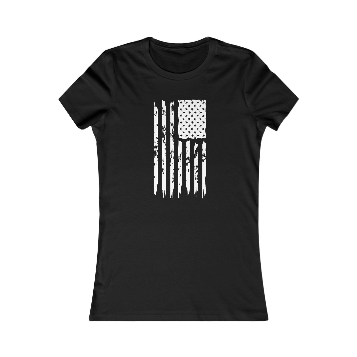 US Flag- Black/White Women's Favorite Tee