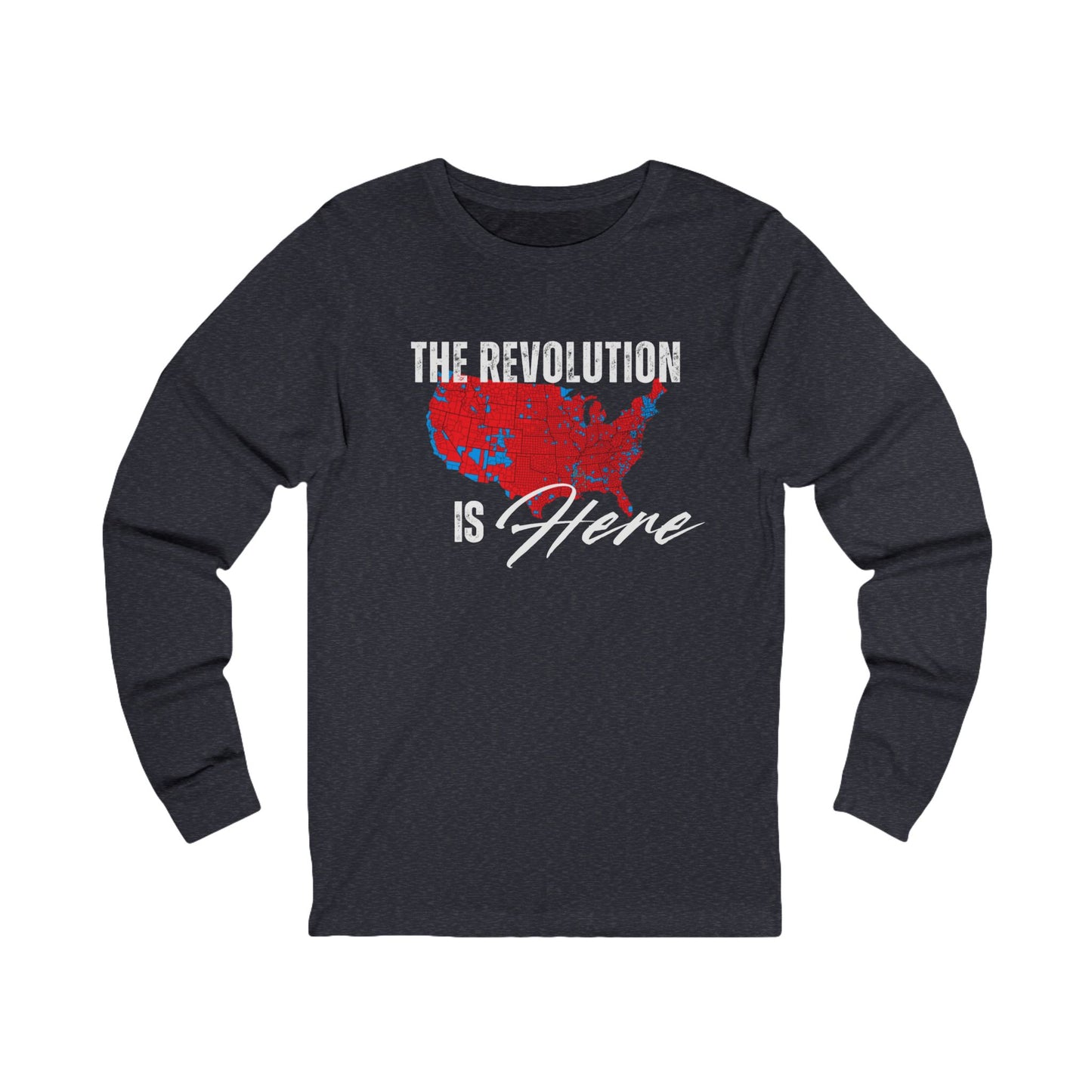 The Revolution Is Here, 2024 Election Map Unisex Jersey Long Sleeve Tee