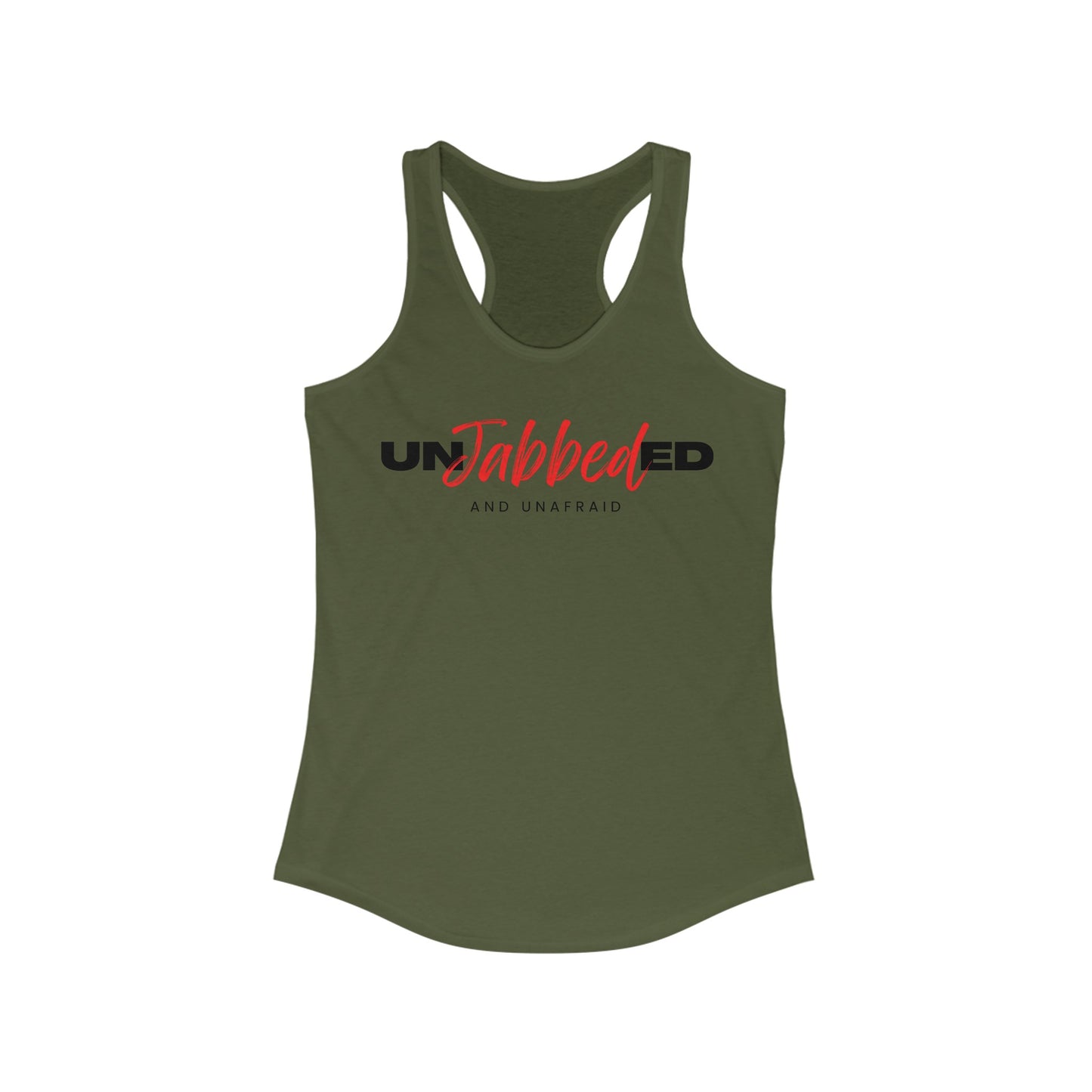 Unjabbed and Unafraid Women's Ideal Racerback Tank