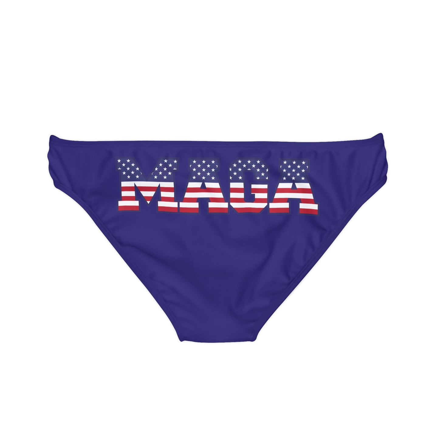 MAGA Blue Loop Tie Side Bikini Bottom