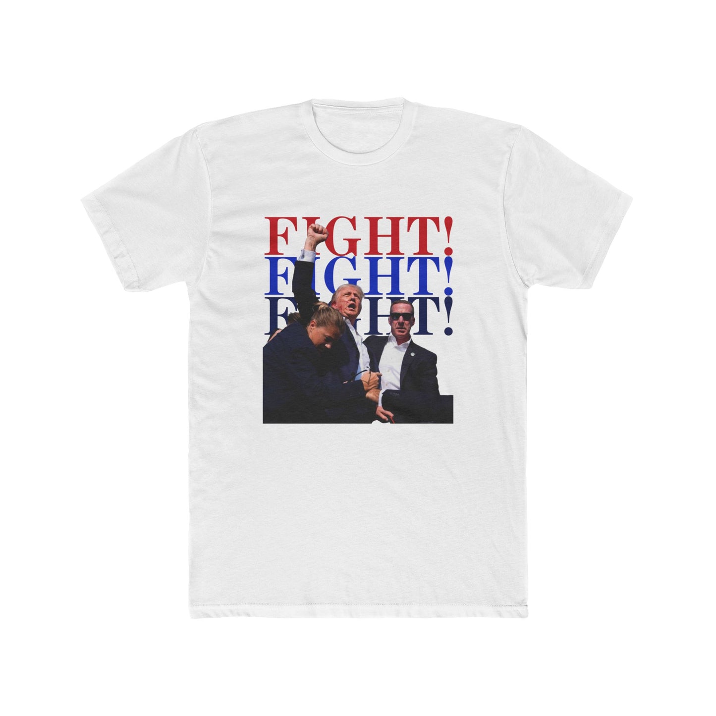 Iconic Trump Fight! Fight! Fight! Cotton Crew Tee