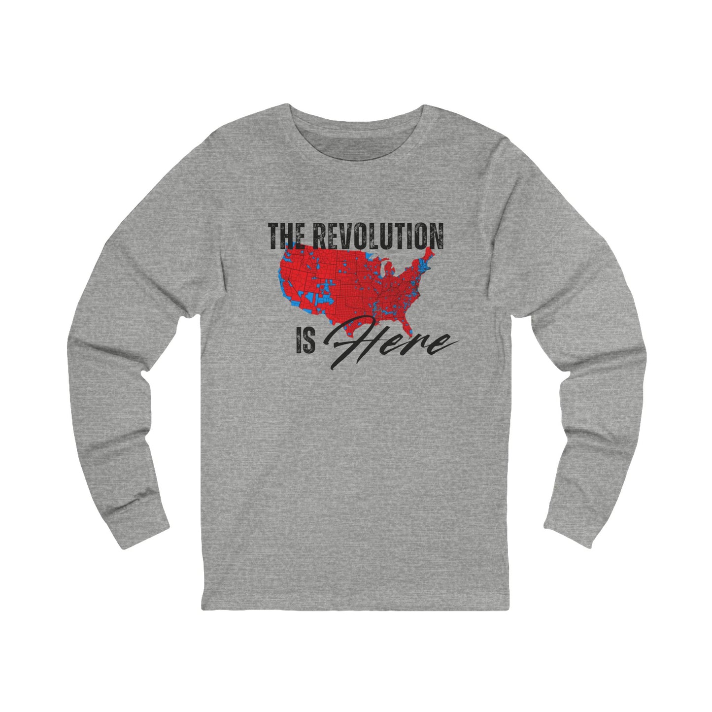 The Revolution Is Here, 2024 Election Map Unisex Jersey Long Sleeve Tee