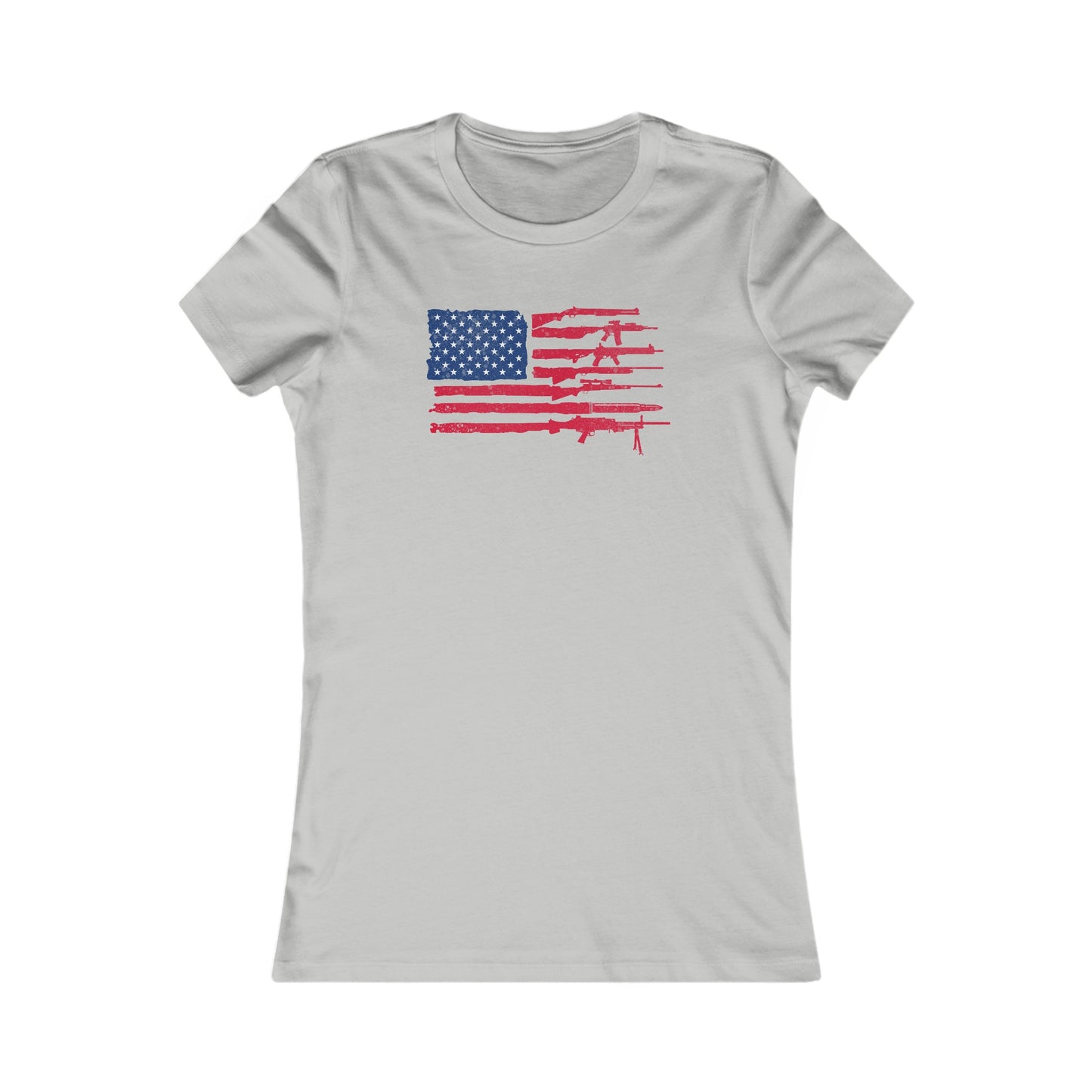 Flag of Guns, Red White & Blue Women's Favorite Tee