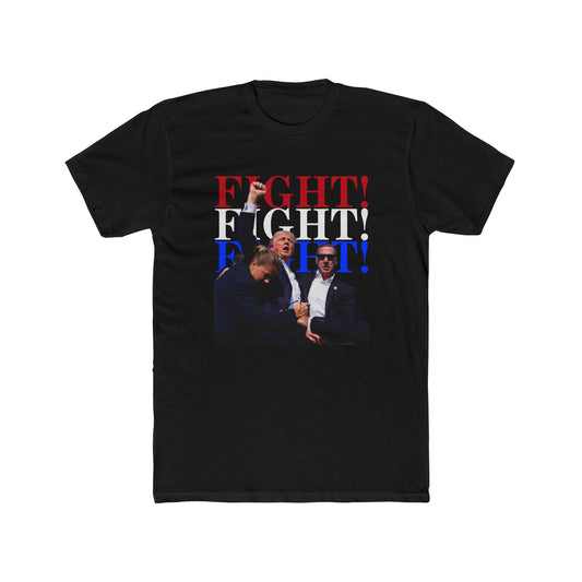 Iconic Trump Fight! Fight! Fight! Cotton Crew Tee