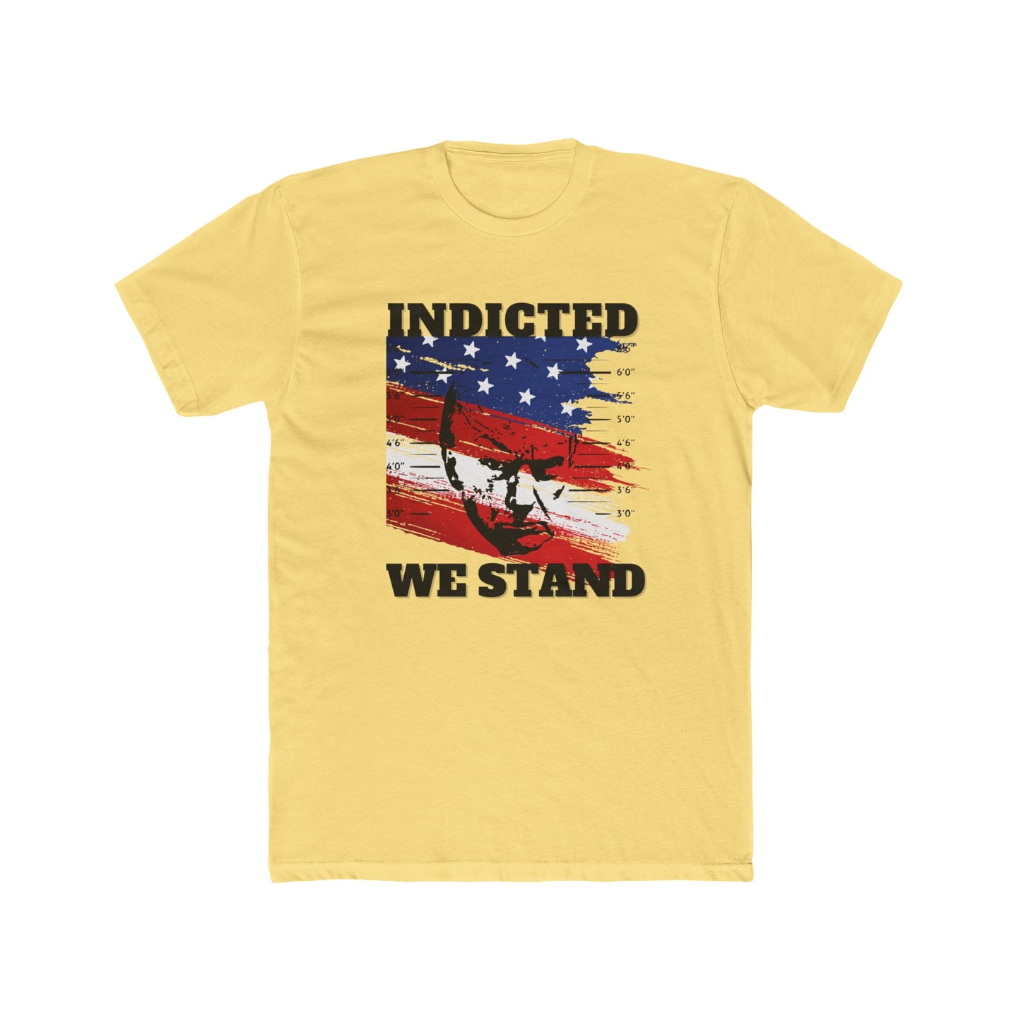 Trump Mugshot, Indicted We Stand Cotton Crew Tee