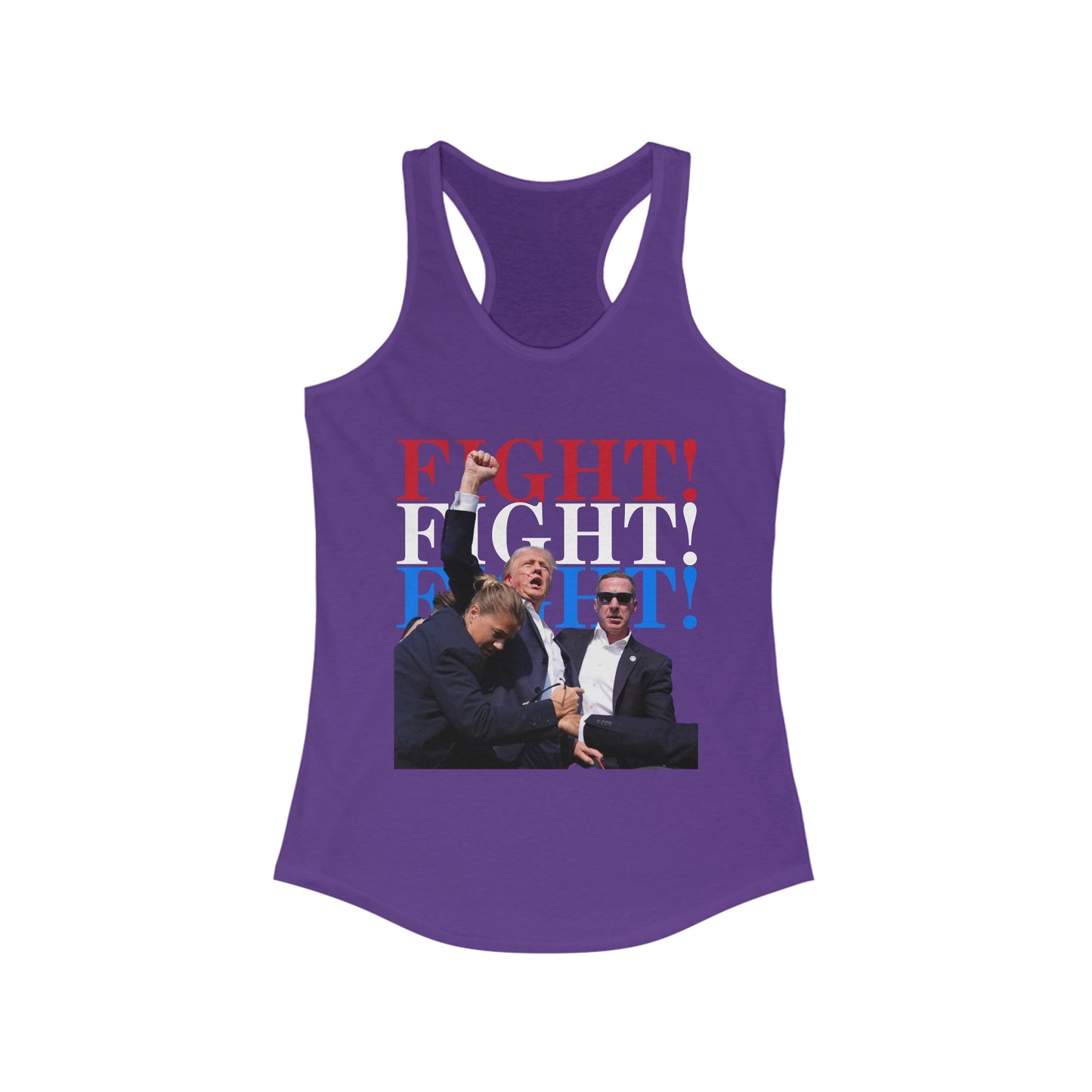 Iconic Trump Fight! Fight! Fight! Women's Ideal Racerback Tank