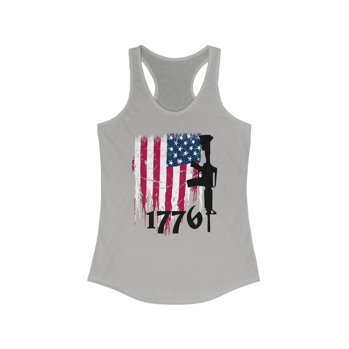 1776 US Flag Women's Ideal Racerback Tank