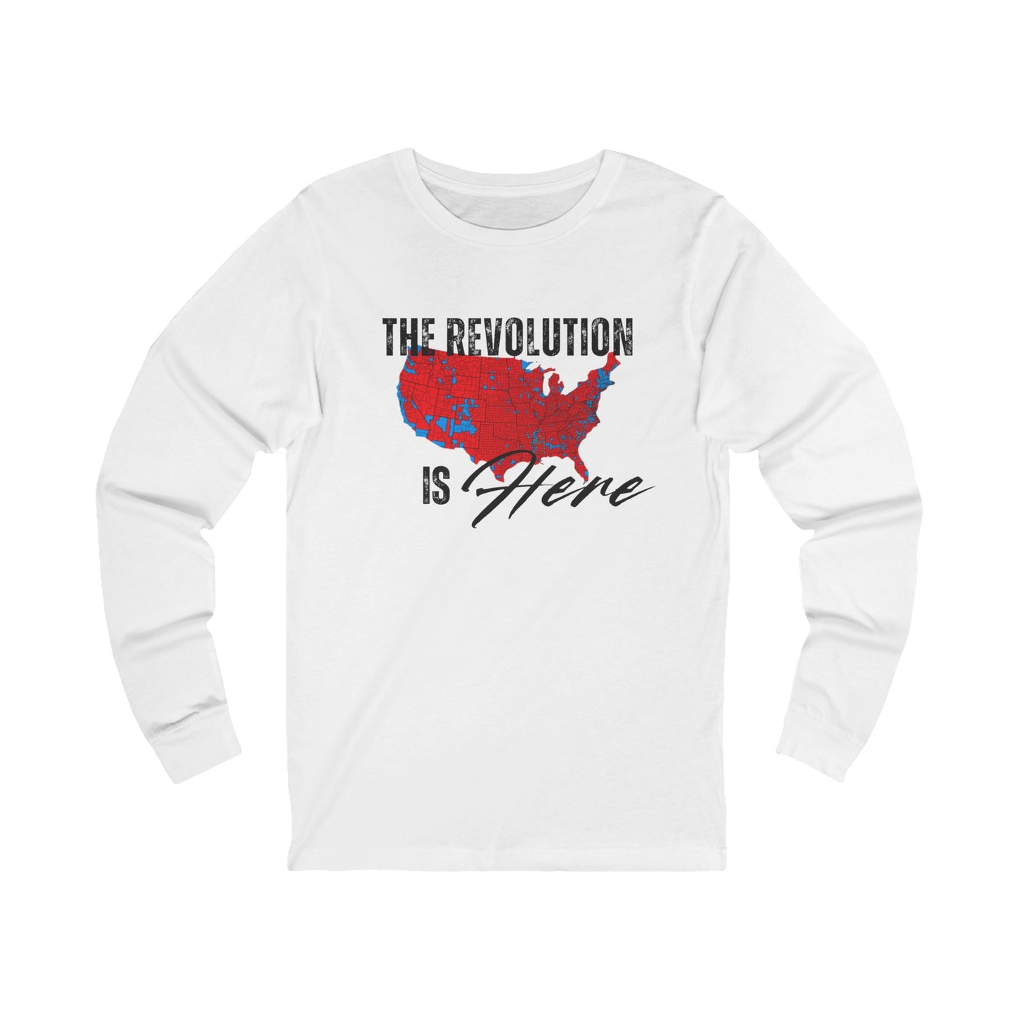 The Revolution Is Here, 2024 Election Map Unisex Jersey Long Sleeve Tee