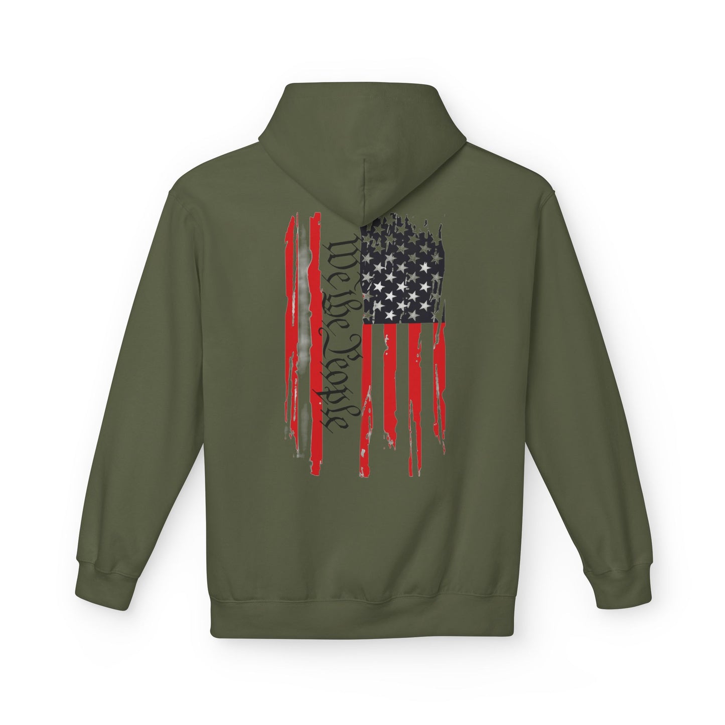 We The People 1776 Distressed American Flag Softstyle Fleece Hoodie