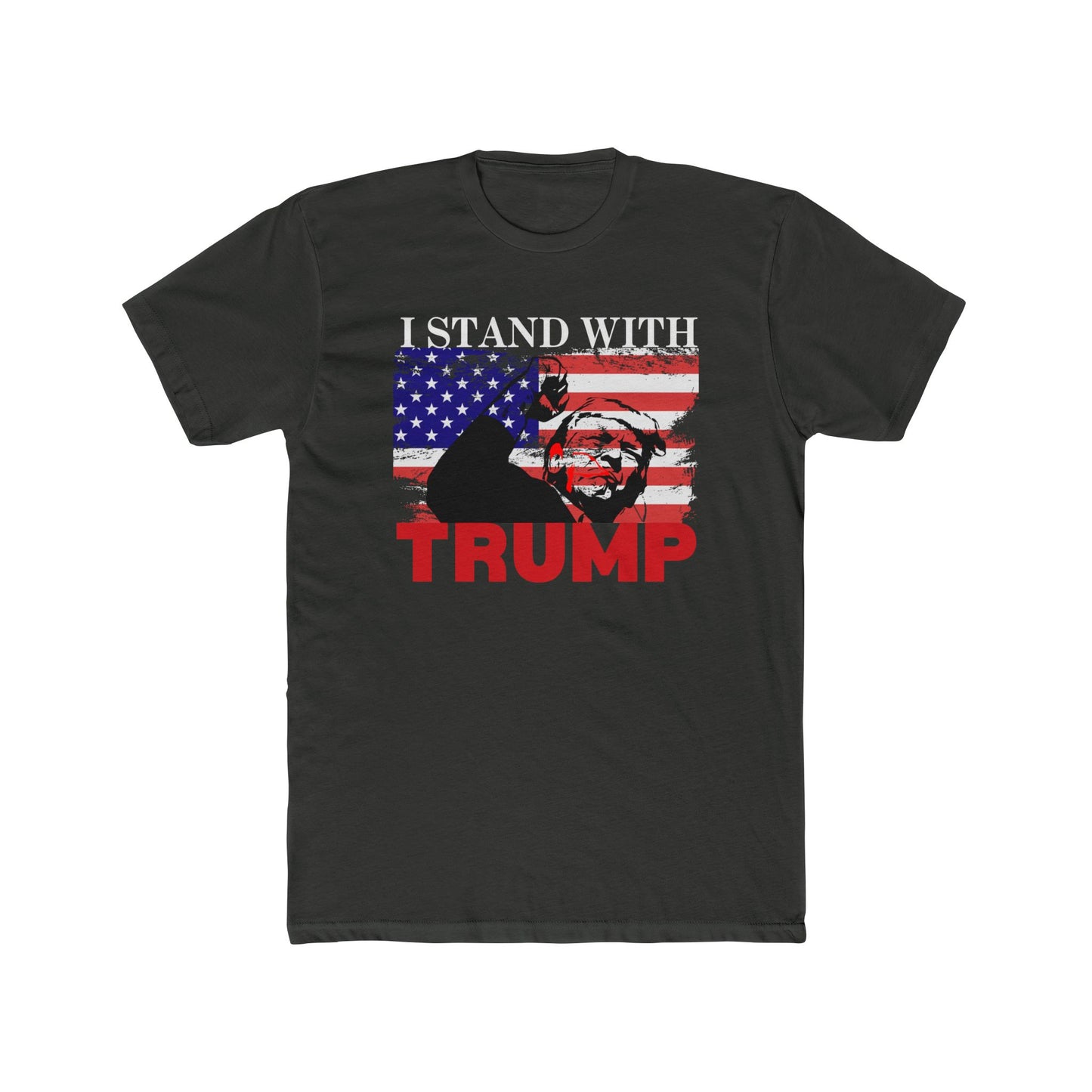 I Stand With TRUMP Cotton Crew Tee