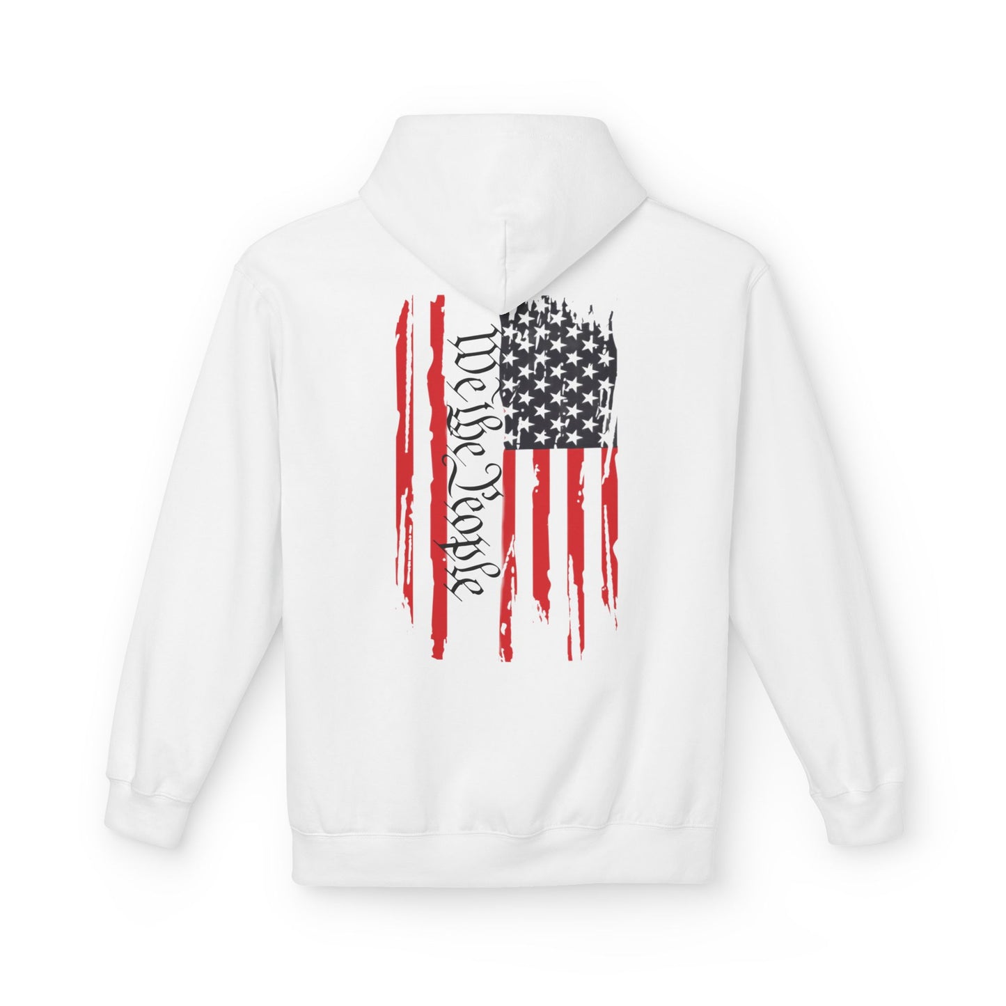 We The People 1776 Distressed American Flag Softstyle Fleece Hoodie