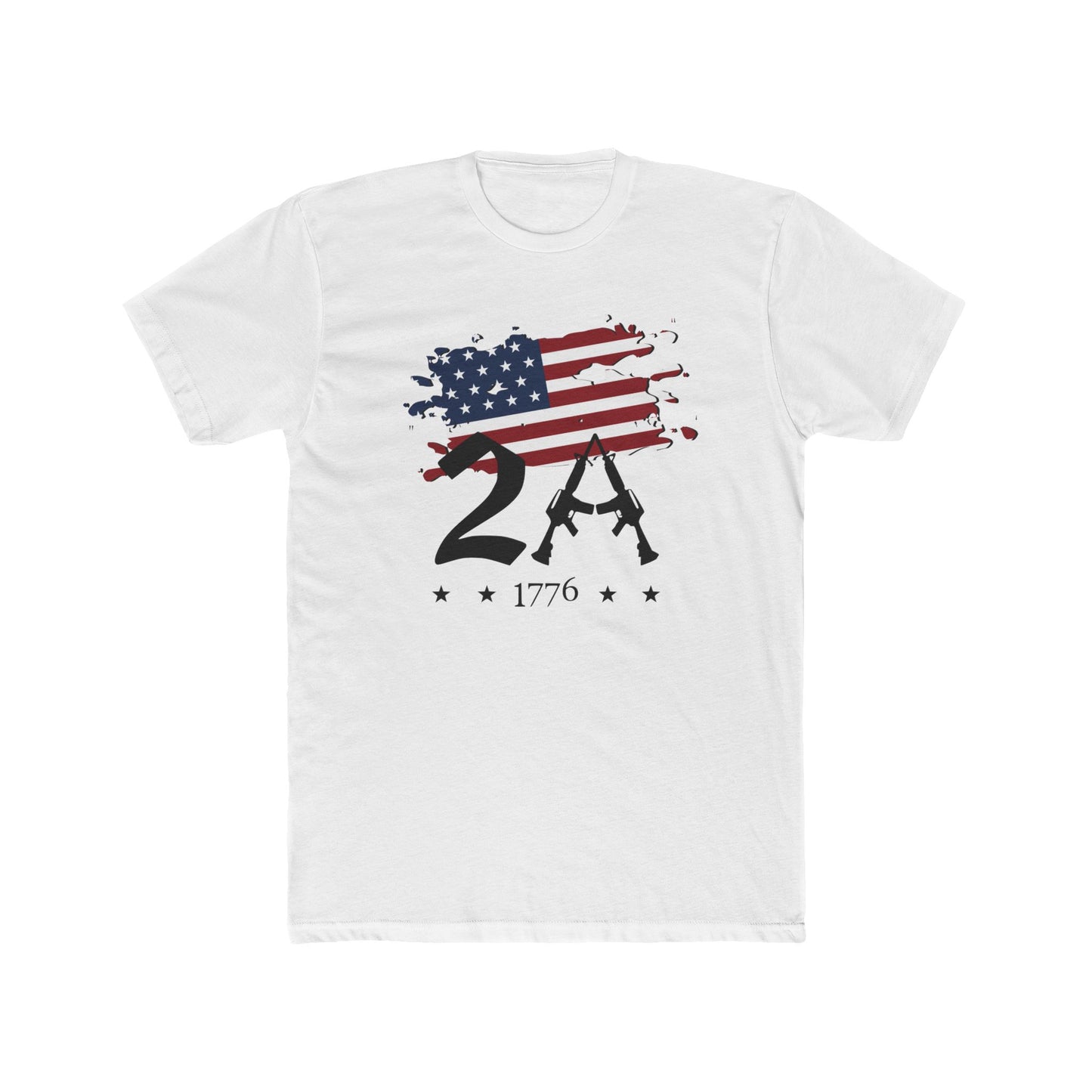 2A 2nd Amendment 1776 Cotton Crew Tee