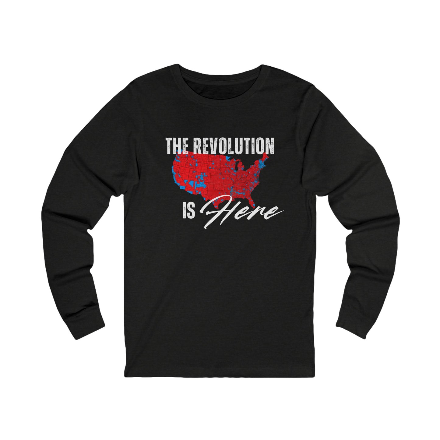 The Revolution Is Here, 2024 Election Map Unisex Jersey Long Sleeve Tee