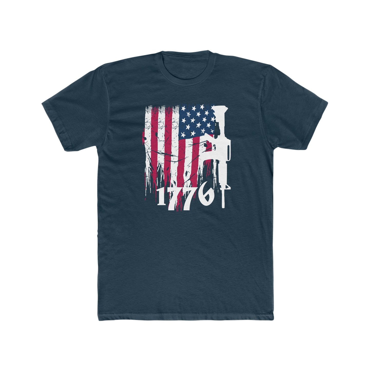 1776 US Flag Cotton Crew Tee