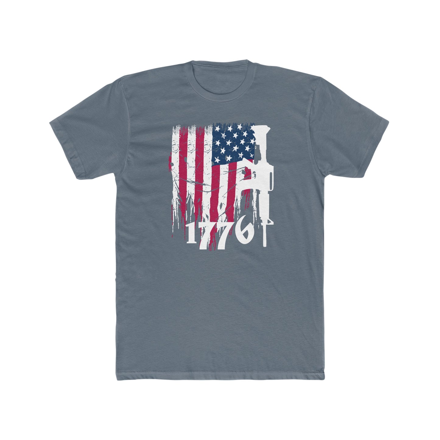 1776 US Flag Cotton Crew Tee