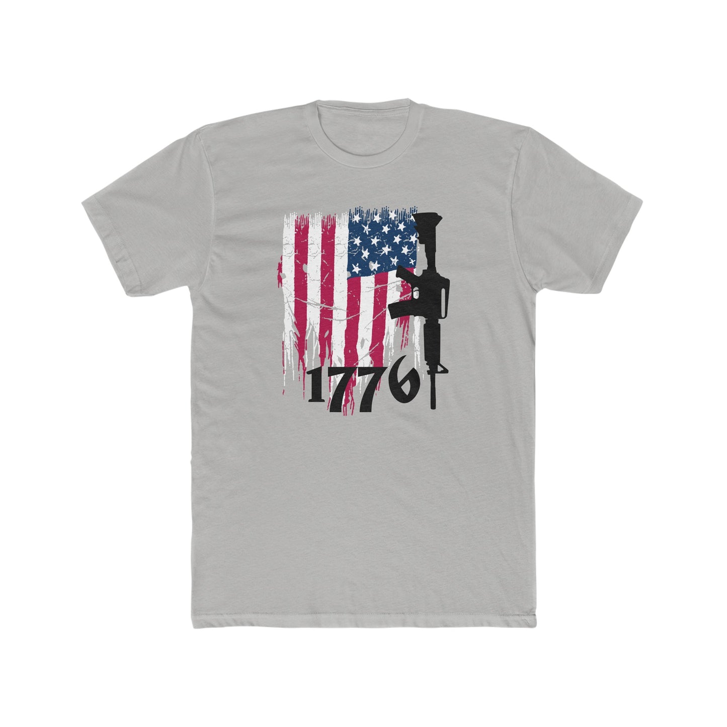 1776 US Flag Cotton Crew Tee