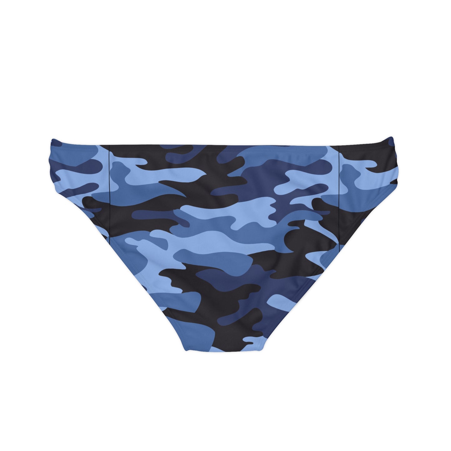 Camo Blue Loop Tie Side Bikini Bottom