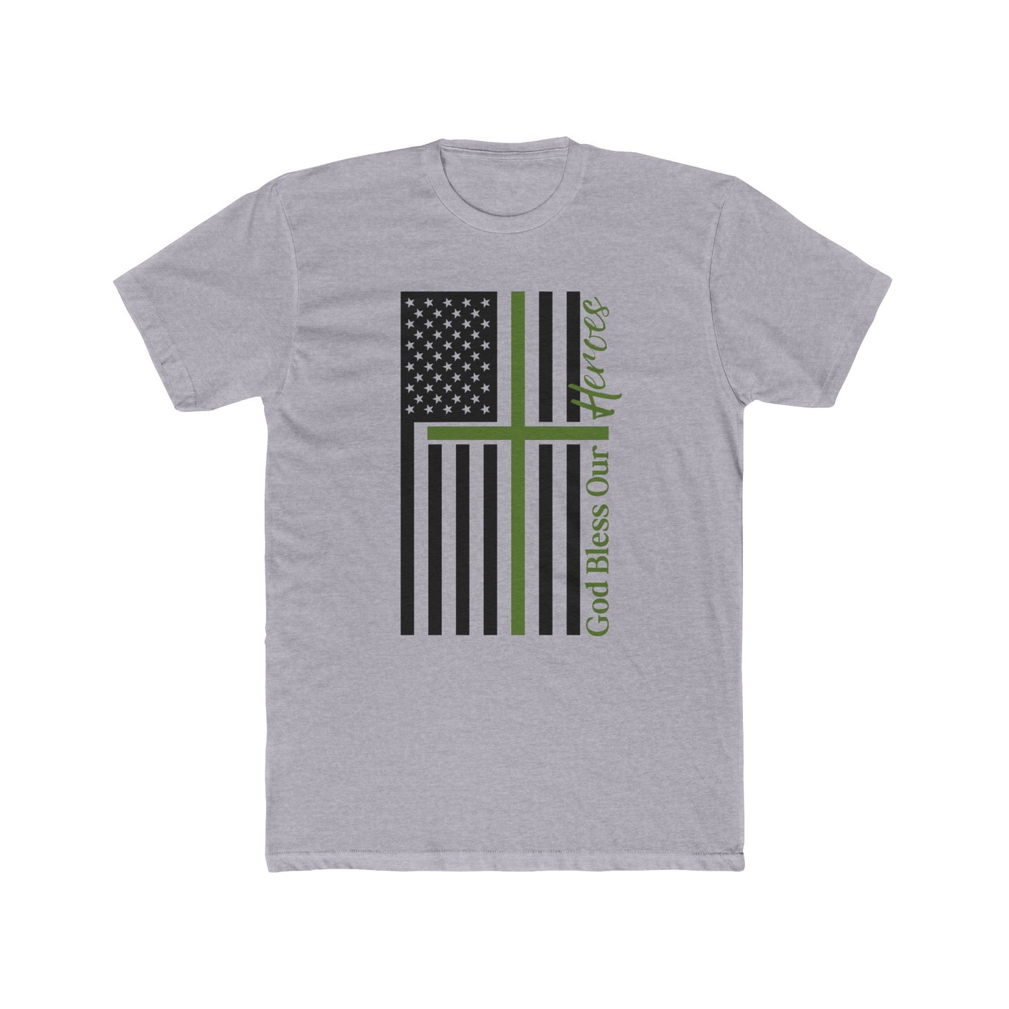 God Bless Our Military Heroes Cotton Crew Tee