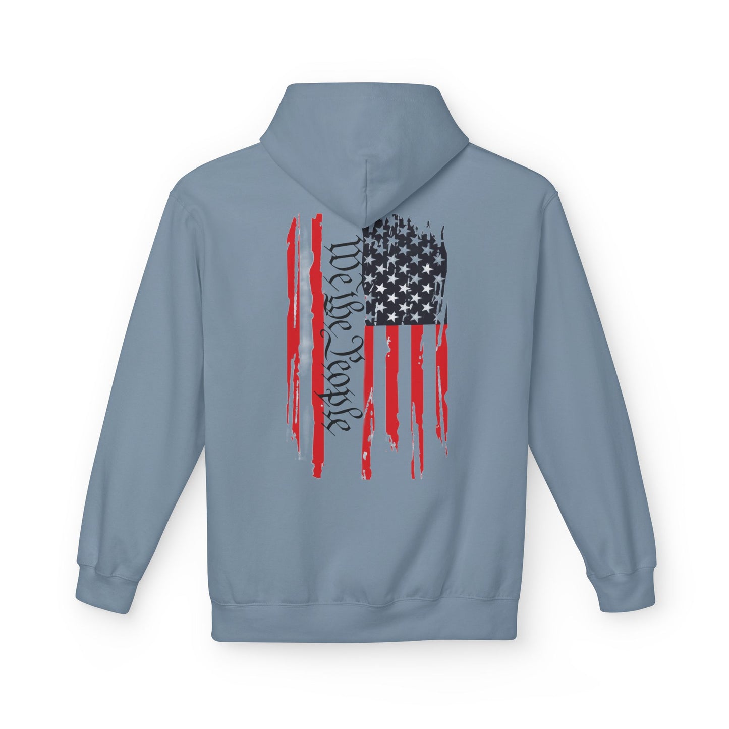 We The People 1776 Distressed American Flag Softstyle Fleece Hoodie