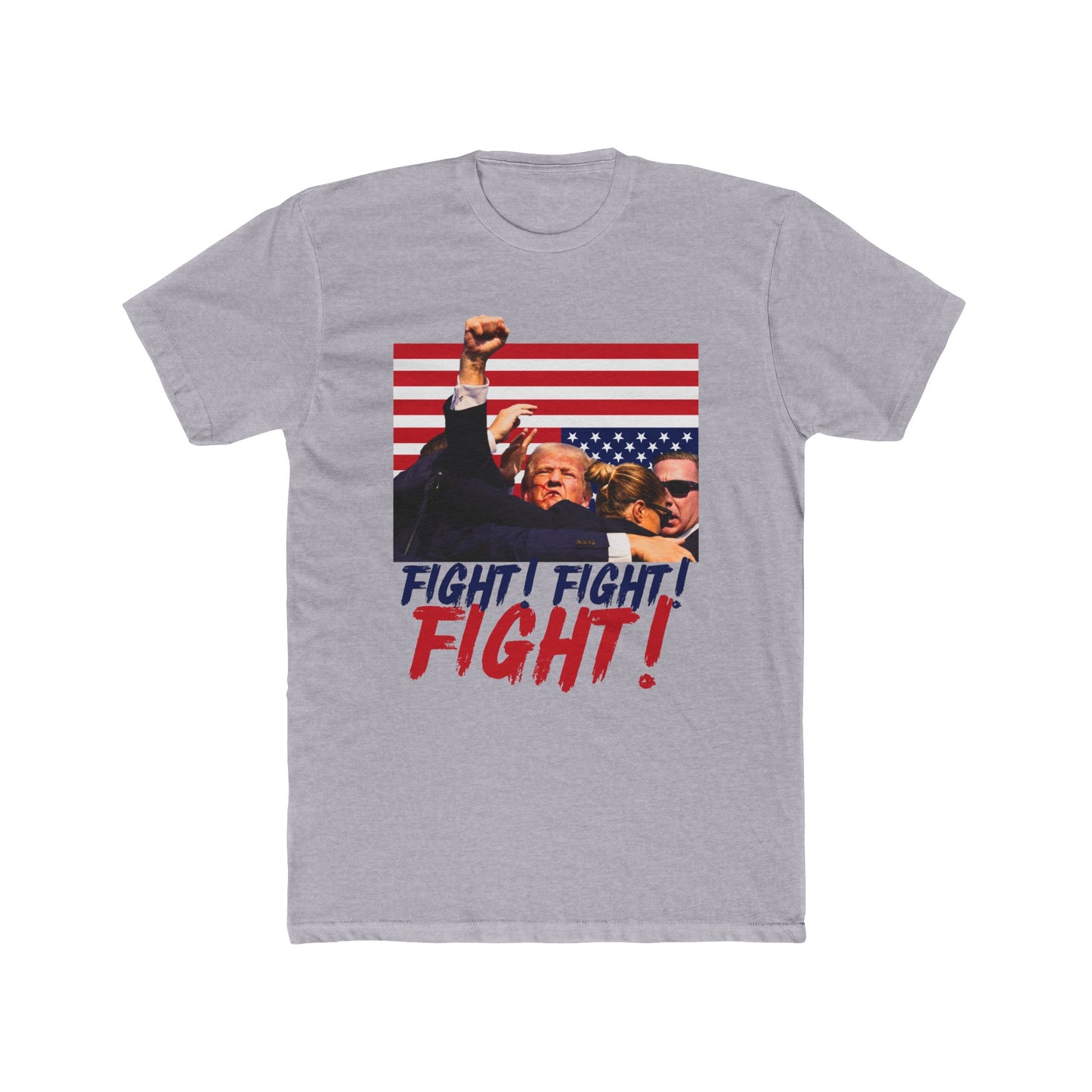 Trump Fight! Fight! Fight! Cotton Crew Tee