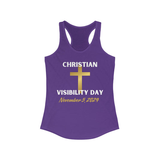 Christian Visibility Day Women's Ideal Racerback Tank