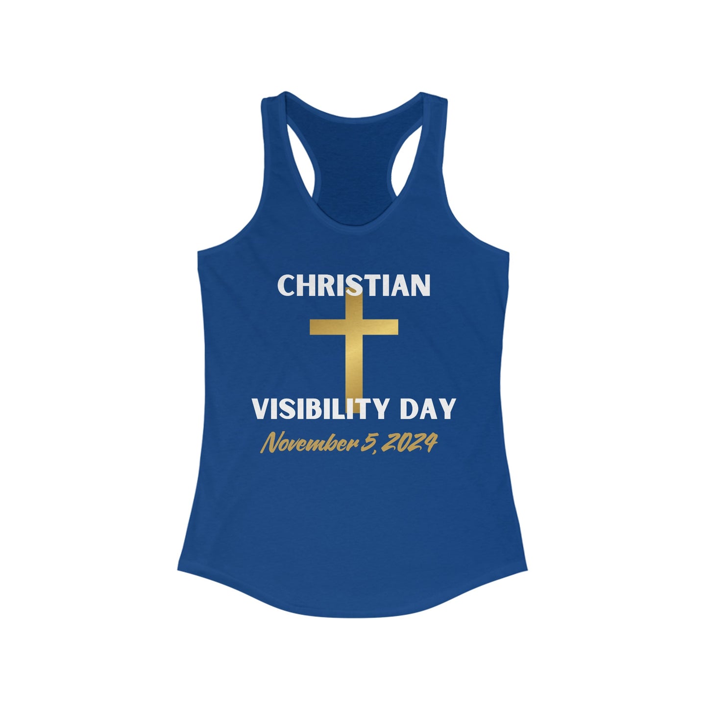 Christian Visibility Day Women's Ideal Racerback Tank