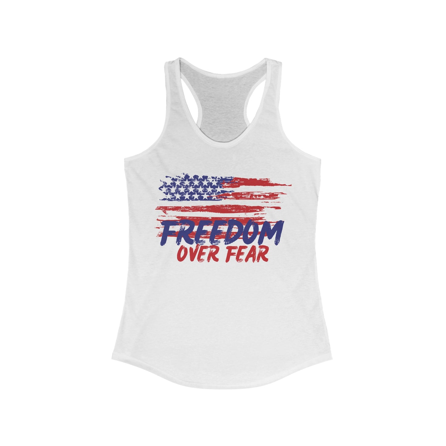 Freedom Over Fear Women's Ideal Racerback Tank