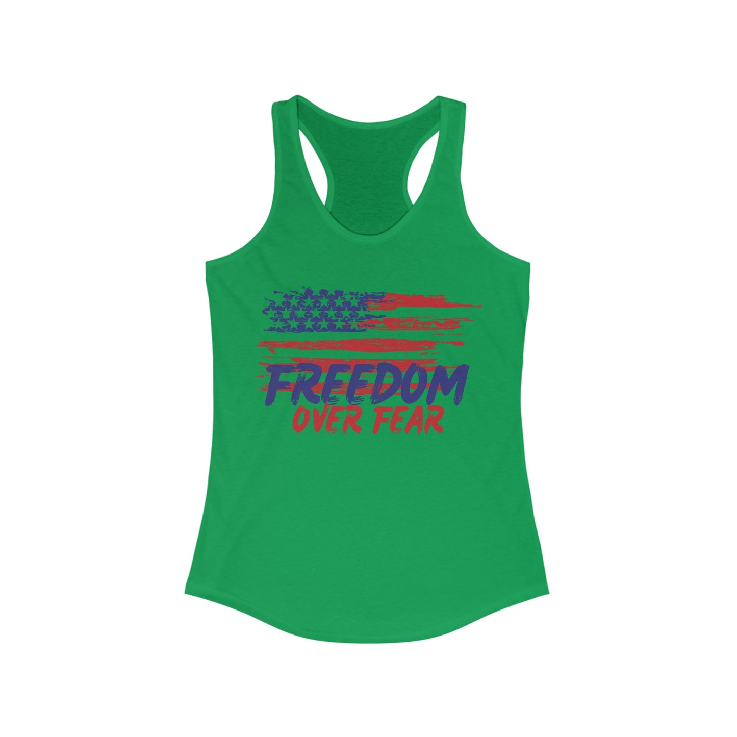 Freedom Over Fear Women's Ideal Racerback Tank