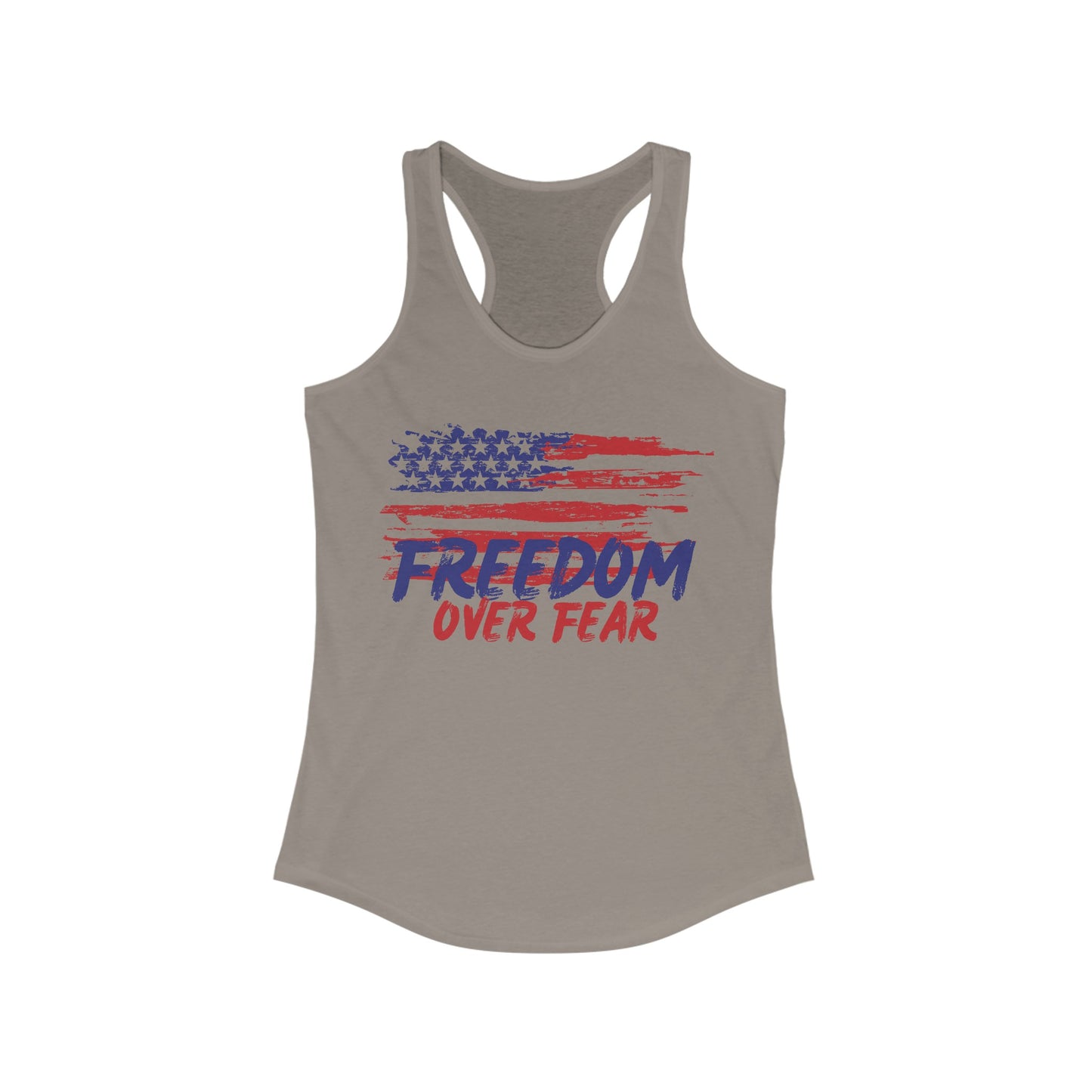 Freedom Over Fear Women's Ideal Racerback Tank