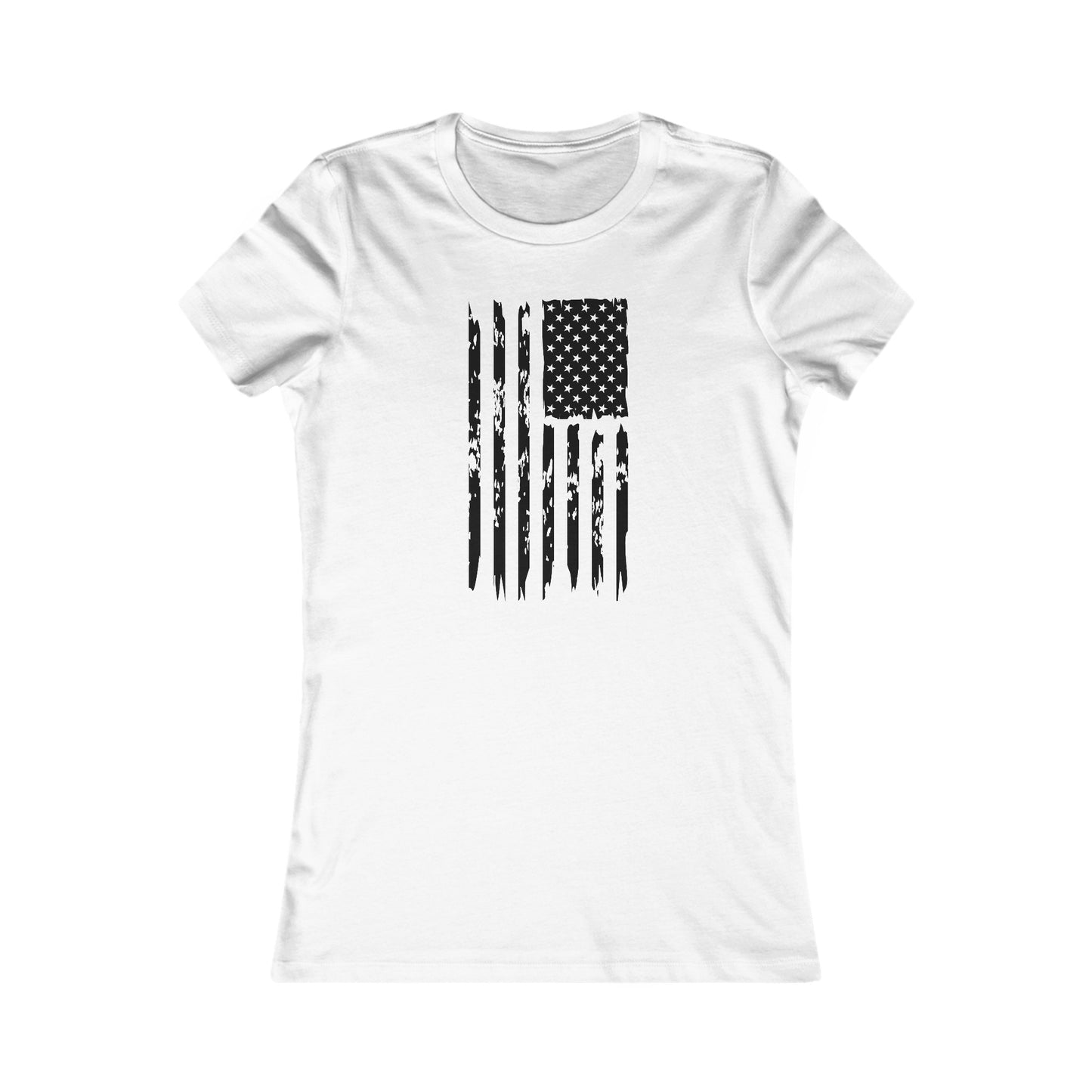 US Flag- Black/White Women's Favorite Tee