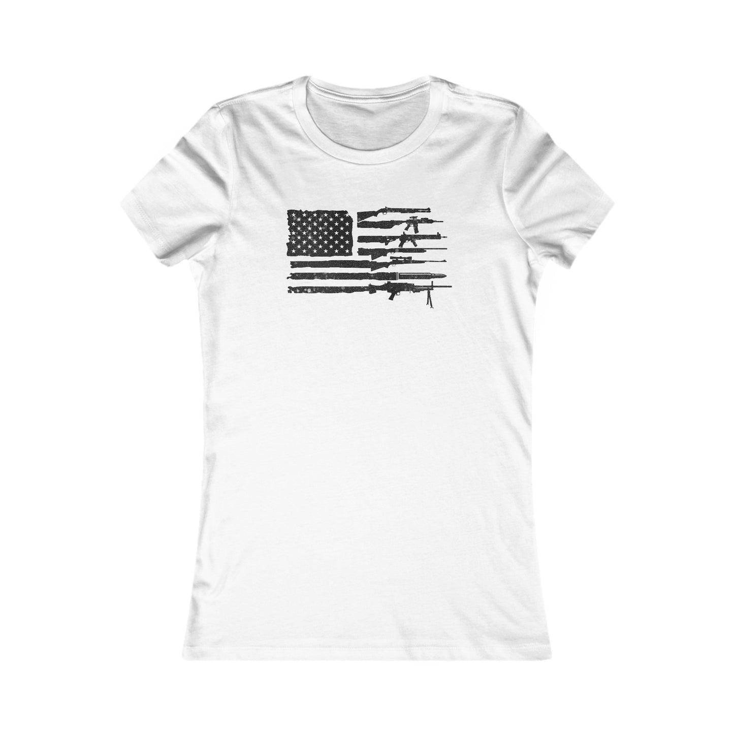 Flag of Guns, Black/White Women's Favorite Tee