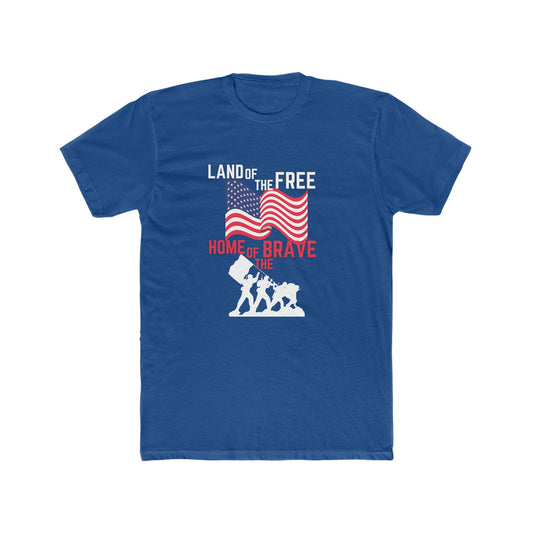 Land of the Free, Home of the Brave Cotton Crew Tee