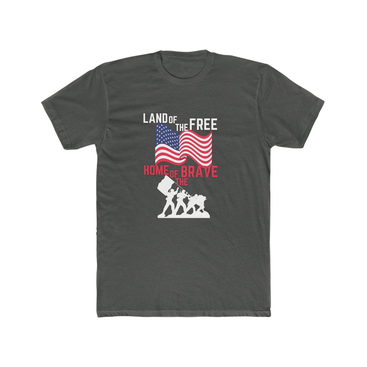 Land of the Free, Home of the Brave Cotton Crew Tee