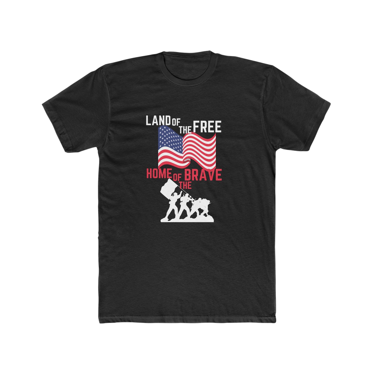 Land of the Free, Home of the Brave Cotton Crew Tee