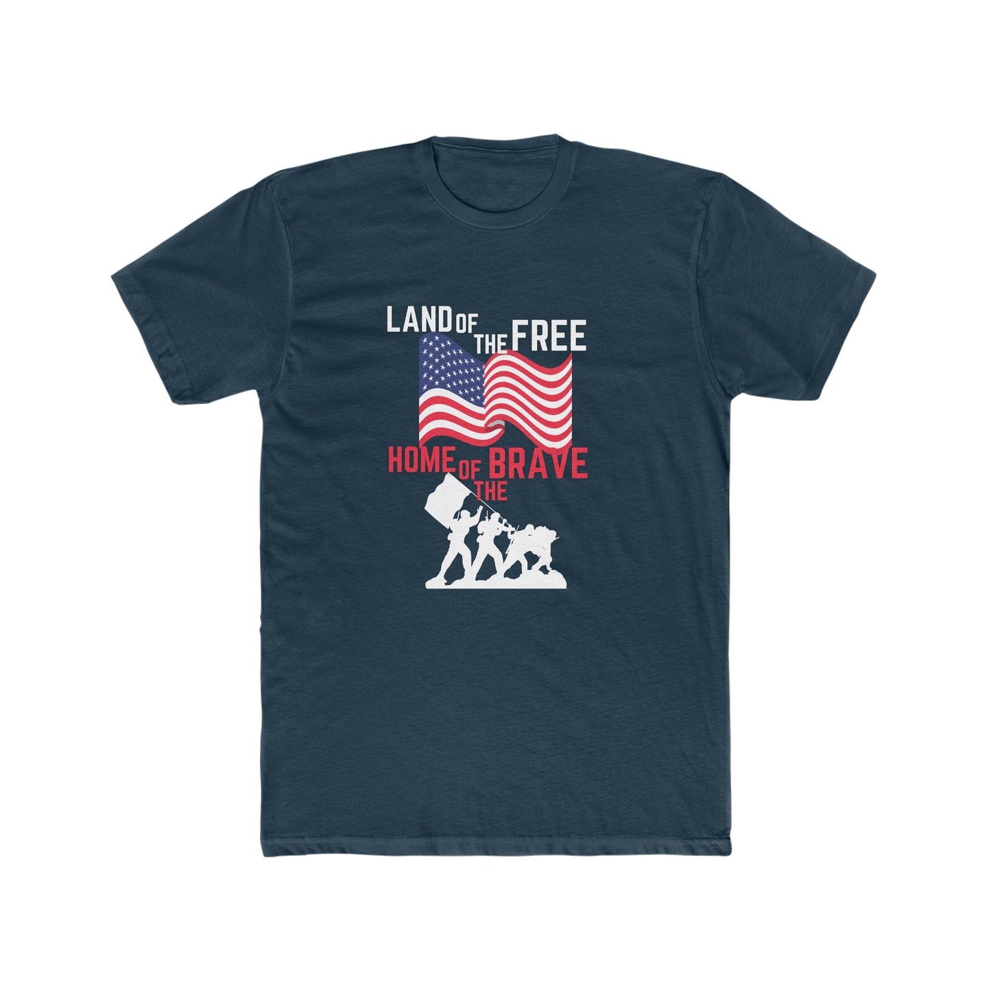 Land of the Free, Home of the Brave Cotton Crew Tee