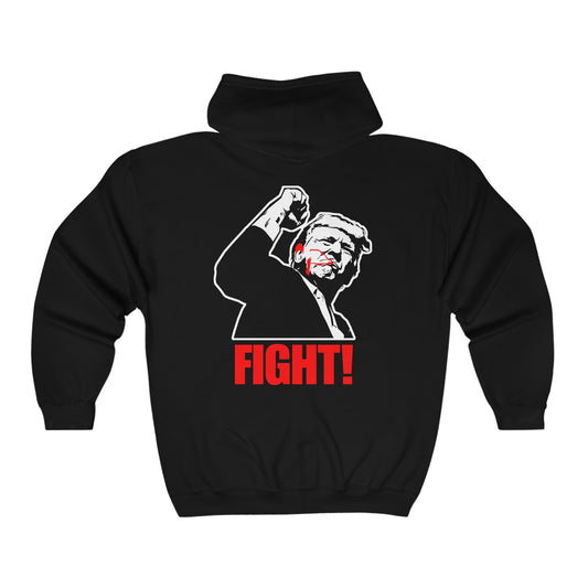 Trump Fight Unisex Heavy Blend™ Full Zip Hoodie