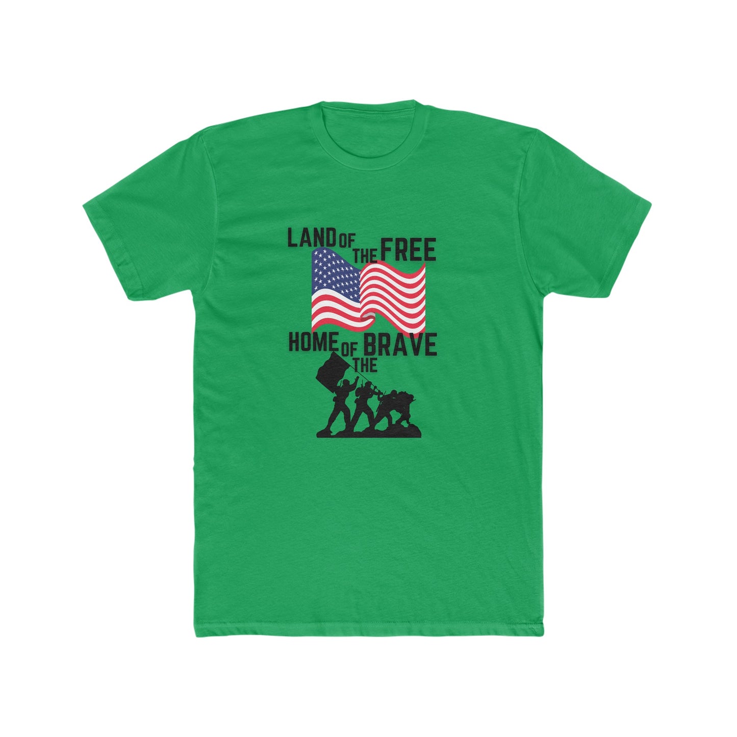 Land of the Free, Home of the Brave Cotton Crew Tee