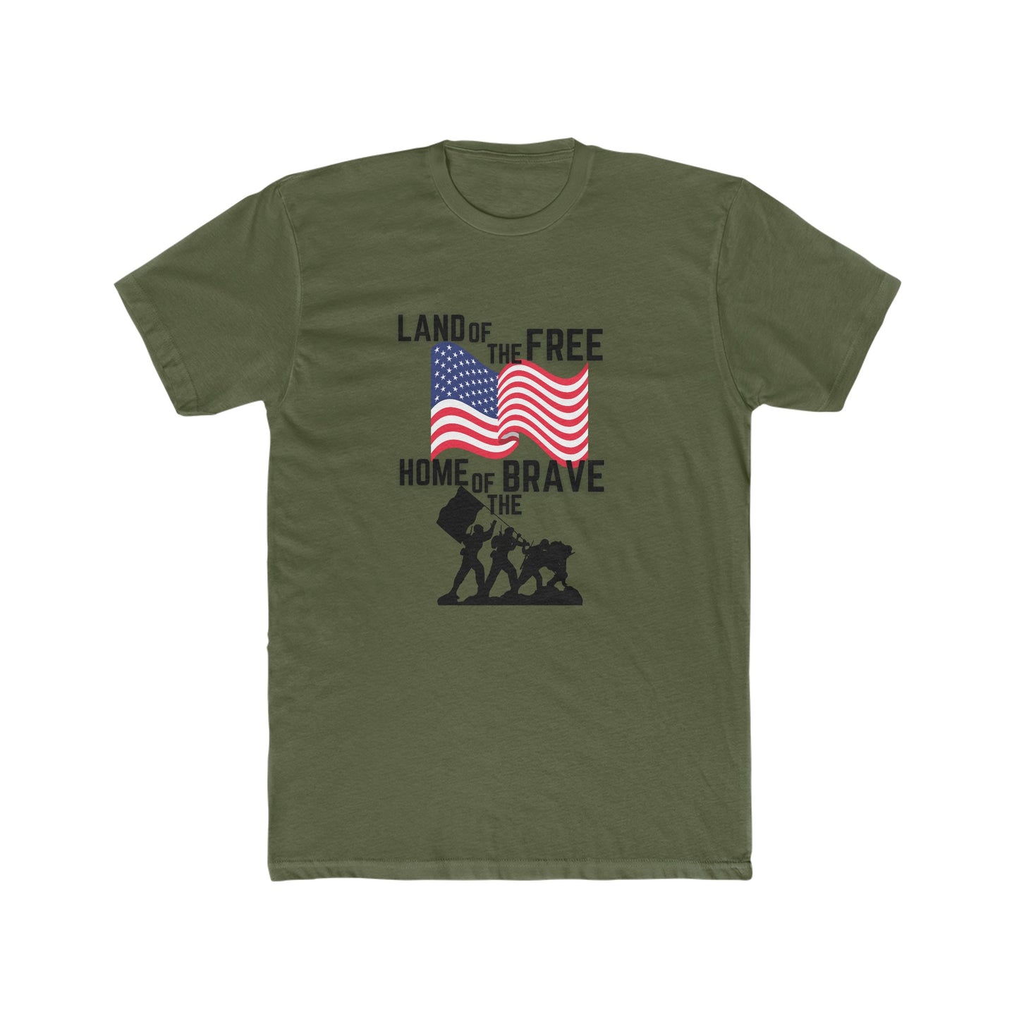 Land of the Free, Home of the Brave Cotton Crew Tee