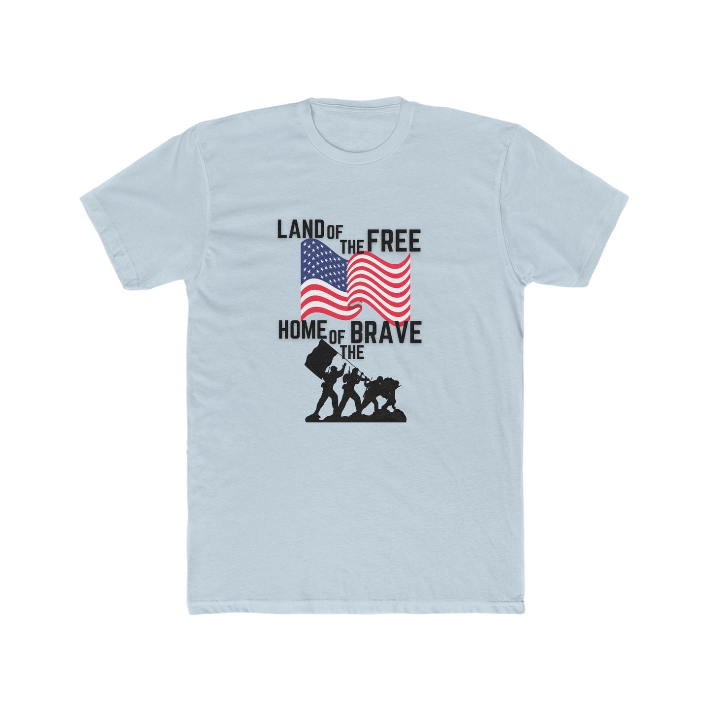 Land of the Free, Home of the Brave Cotton Crew Tee