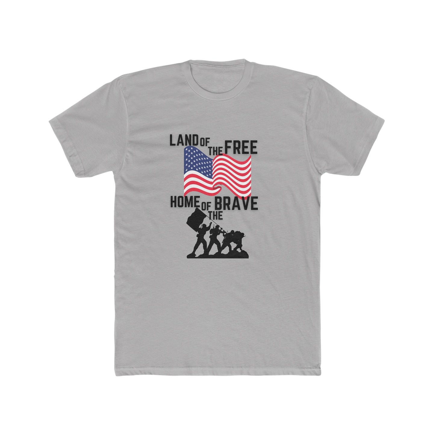 Land of the Free, Home of the Brave Cotton Crew Tee